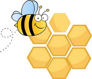 Hexagons honeybees and honeycombs. Hexagon clipart honeycomb