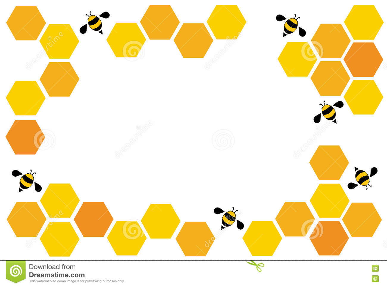 beehive clipart hexagon