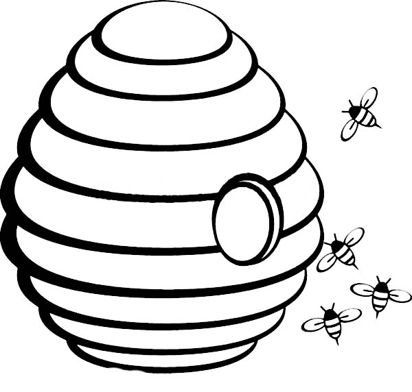 beehive clipart outline