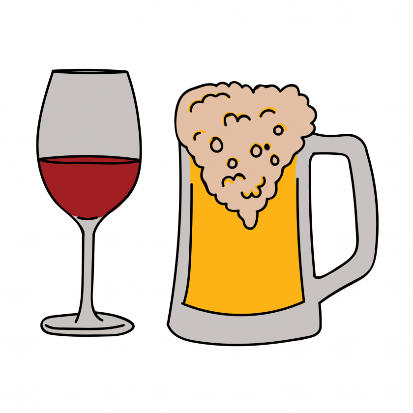 drinking clipart beer wine