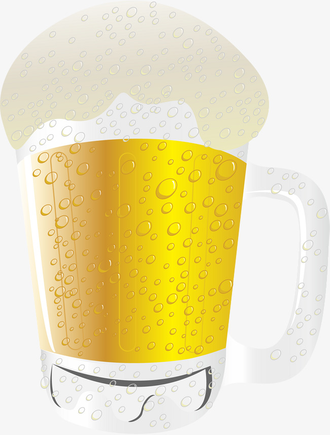 Yellow mug transparent cup. Beer clipart bubble