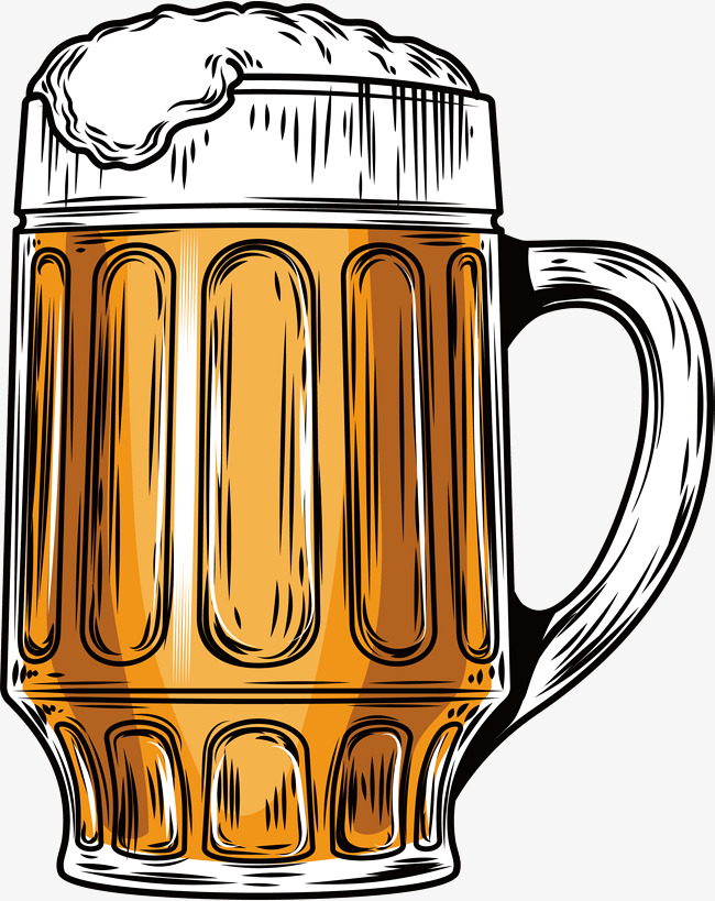 Summer vector png mug. Beer clipart draught beer