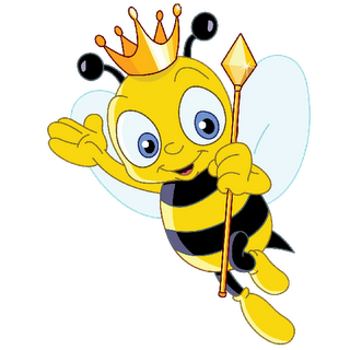 Bees clipart clear background. Koningin queen bee pinterest