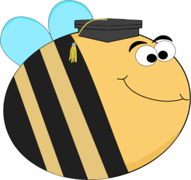 bees clipart graduation