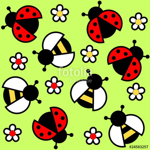 Bees clipart ladybug. And ladybugs stock image