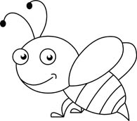 bees clipart outline