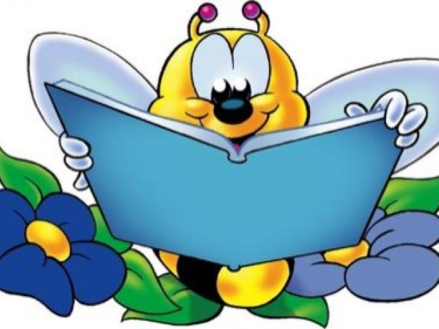bees clipart reading