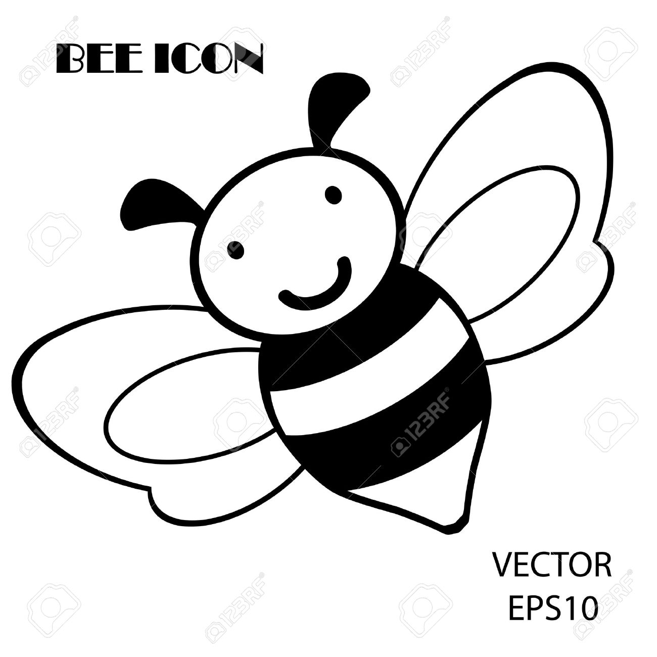 bees clipart sketch