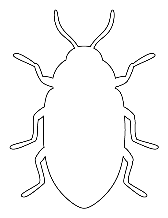 Beetle pattern use the. Insect clipart outline