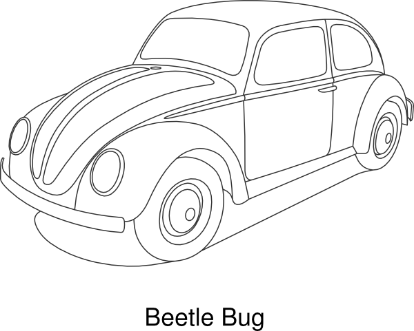 beetle clipart outline