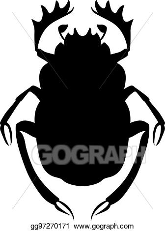 Beetle clipart scarab beetle. Vector stock illustration 