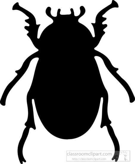 beetle clipart silhouette