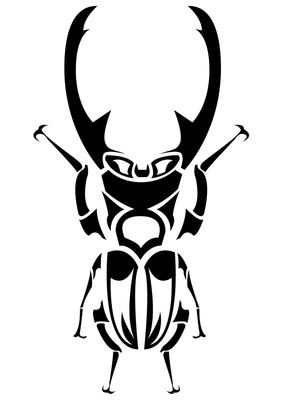 Black and white just. Beetle clipart stag beetle