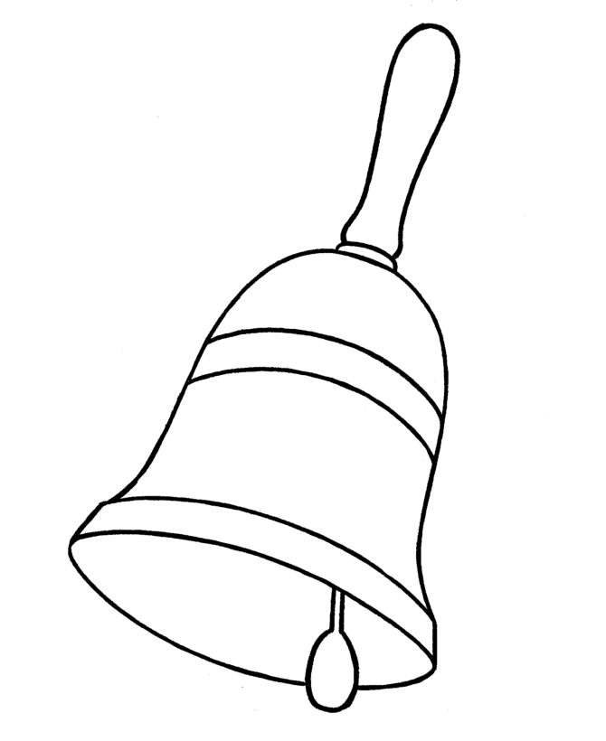 Pencil in color . Bell clipart black and white