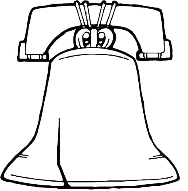 bell clipart colouring page