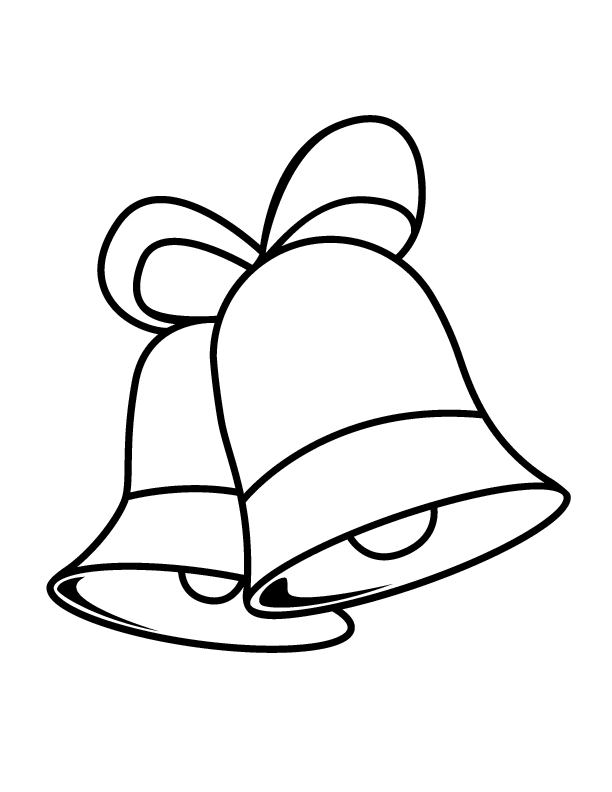Pictures of bells pages. Bell clipart colouring page