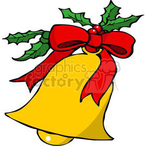 Royalty free christmas with. Bell clipart mistletoe