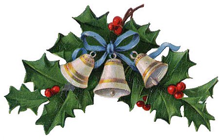 Free vintage christmas bells. Bell clipart mistletoe