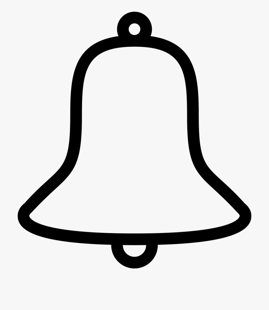 Bell clipart outline. Black and white png