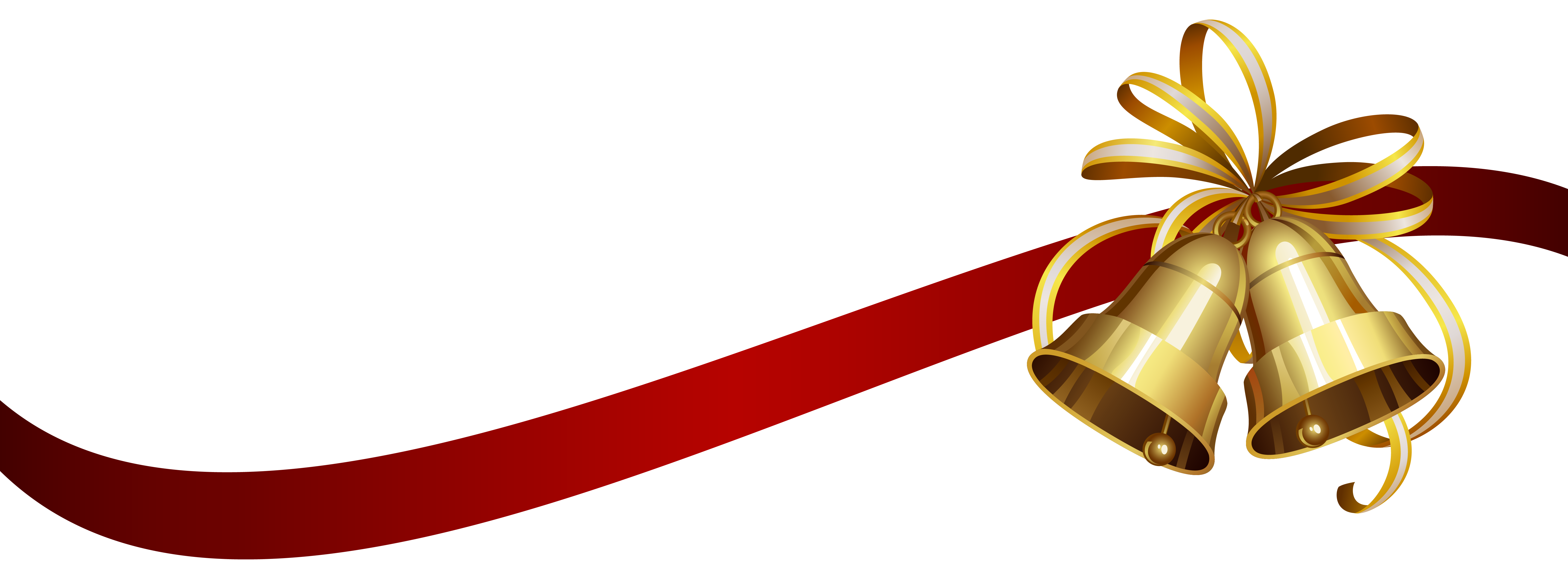 Christmas bells with transparent. Clipart border ribbon