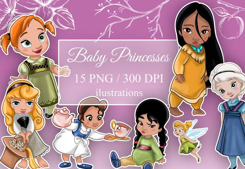 Princesses disney prinesses clip. Belle clipart baby elsa