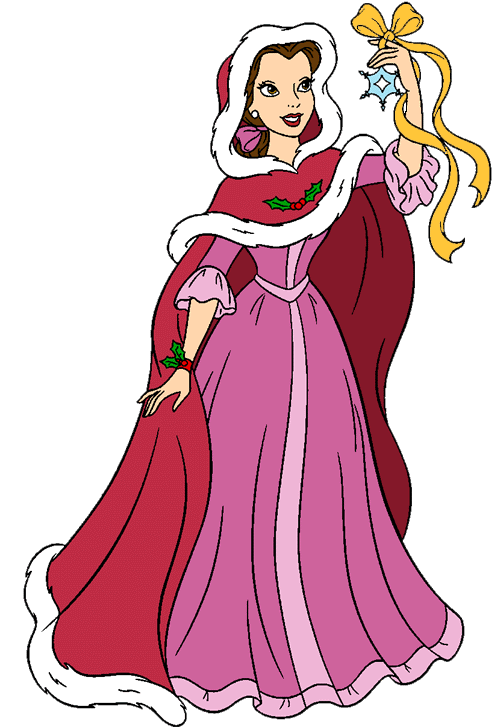 Beauty and the beast. Winter clipart woman