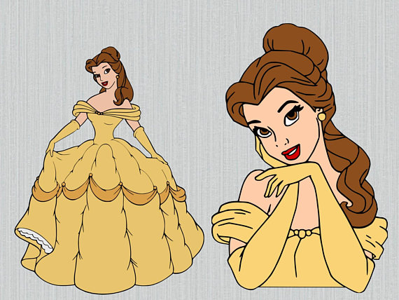 Beauty and the beast. Belle clipart cartoon