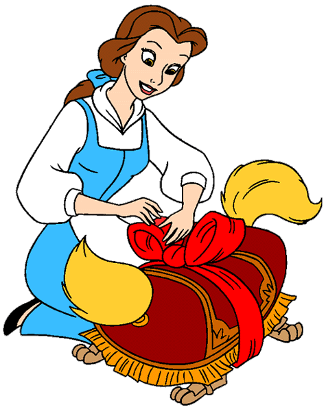 Beauty and the beast. Belle clipart christmas