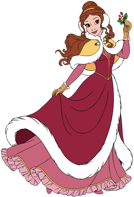 Beauty and the beast. Belle clipart christmas