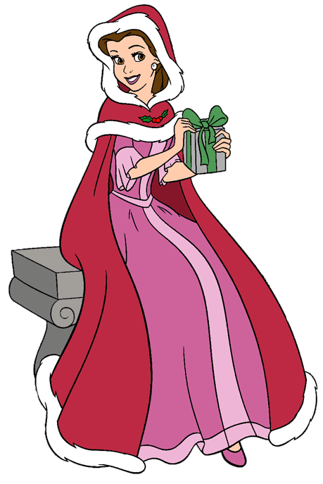 Belle clipart christmas. Disney princess pinterest