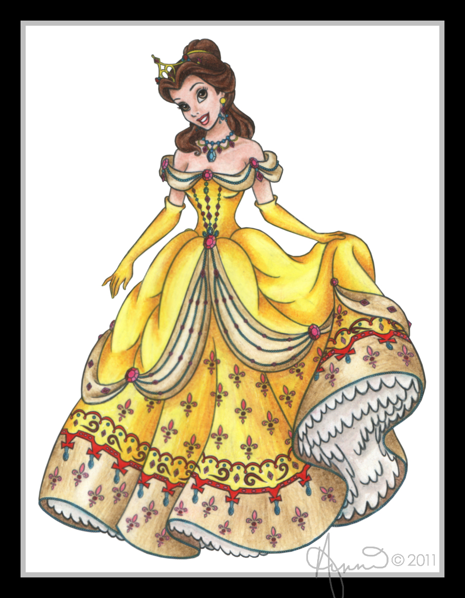 Disney princess at getdrawings. Belle clipart drawing