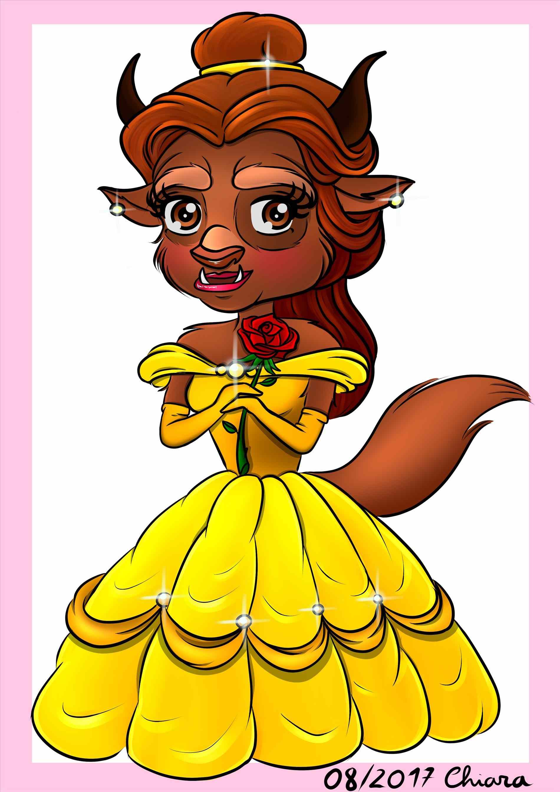 Belle clipart drawing. The beast characters to