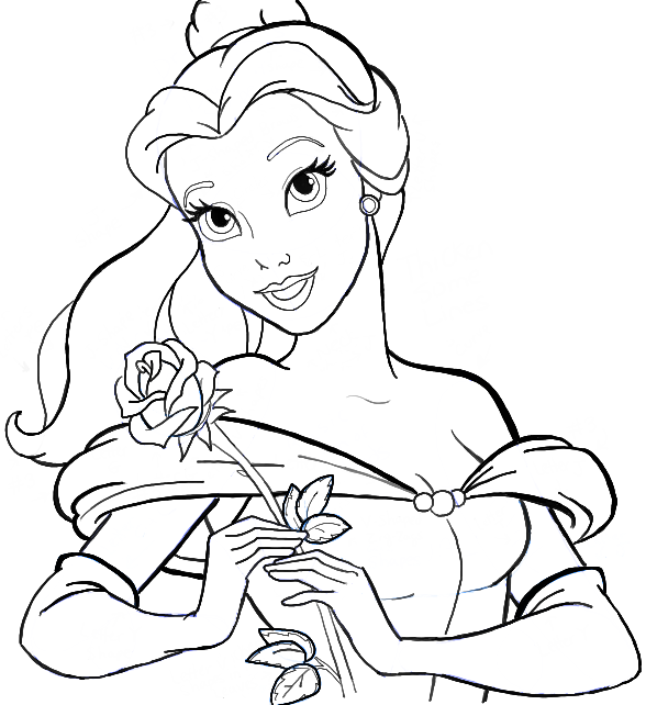 How to draw from. Belle clipart drawing