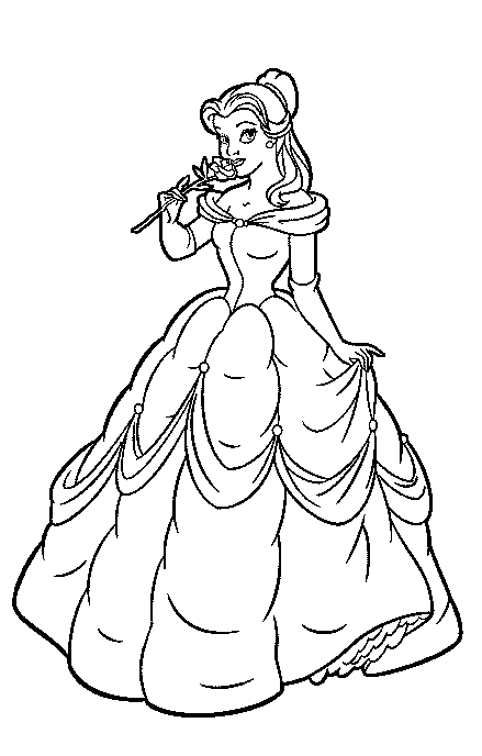 belle clipart outline