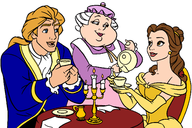 Beauty and the beast. Belle clipart prince
