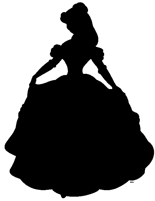 The beauty and beast. Belle clipart silhouette