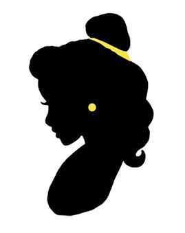 belle clipart silhouette
