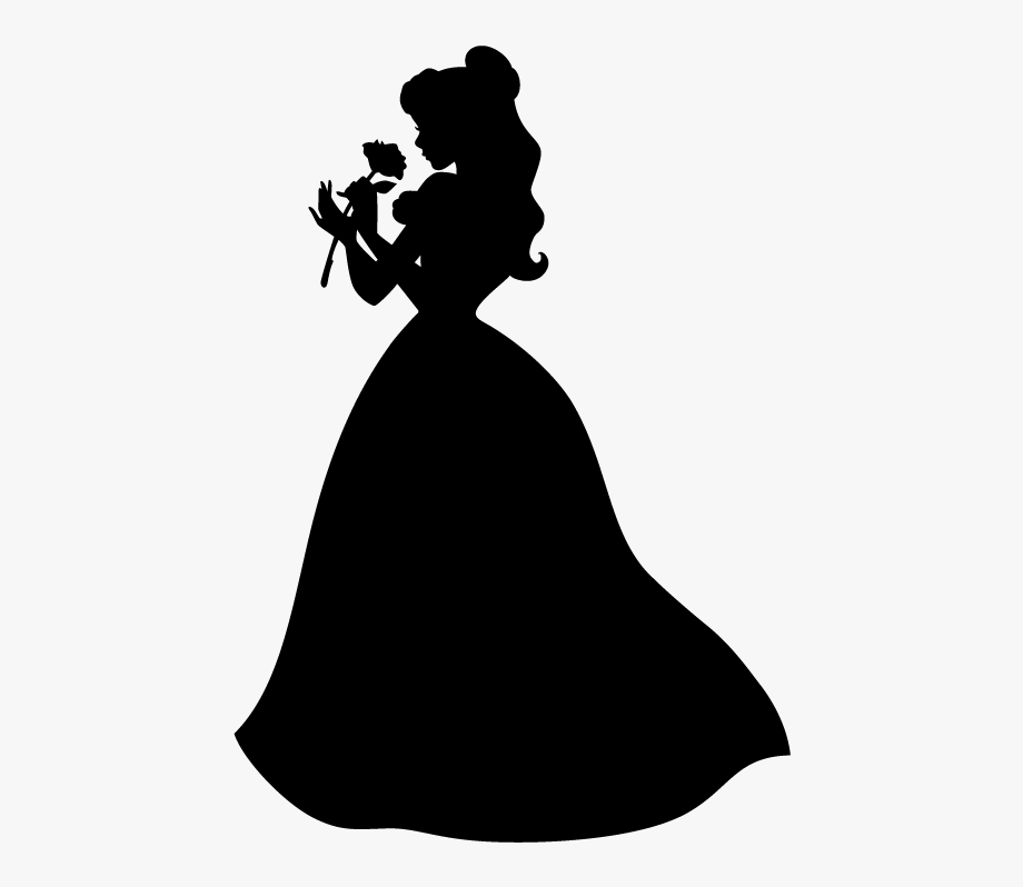 Belle clipart silhouette. Gold photography beast rose