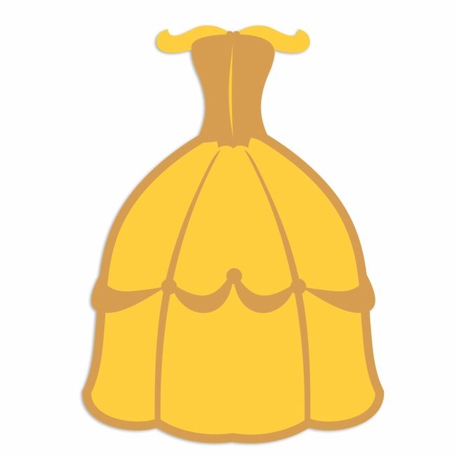 belle clipart yellow gown