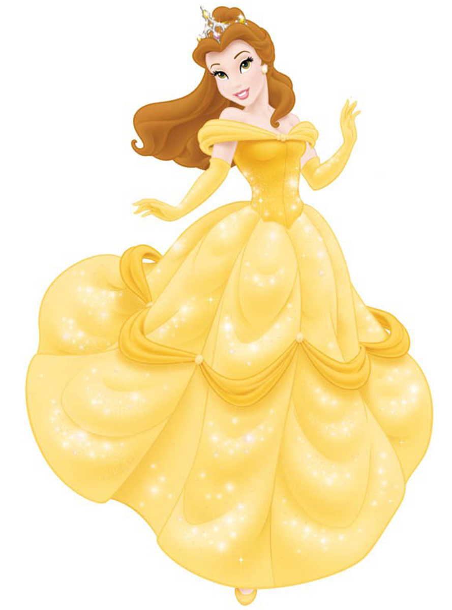 belle clipart yellow gown