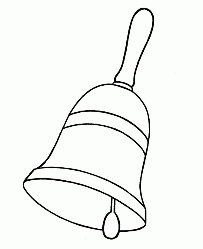 Black and white writings. Bell clipart hand bell