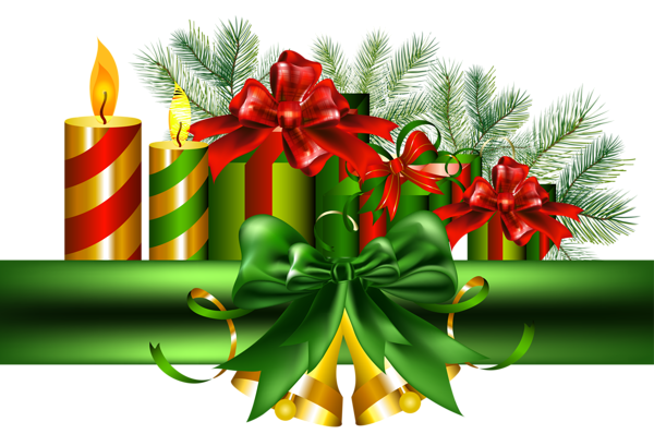 Christmas green with golden. Bells clipart decoration