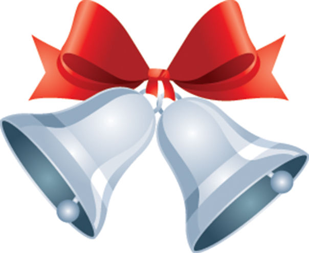 Festival ready for month. Bells clipart silver