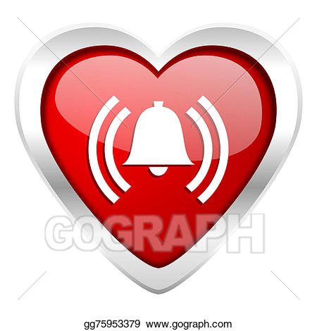 Bells clipart symbol. Drawing alarm valentine icon