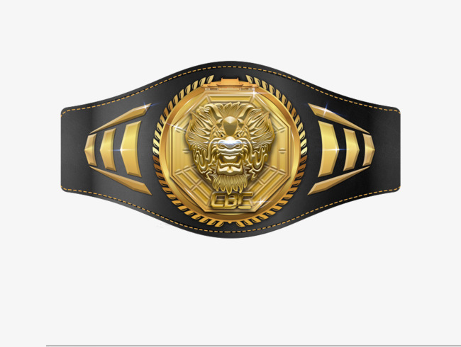 Belt clipart boxing. Gold wrestle png image