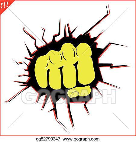 Belt clipart boxing. Vector illustration power fist