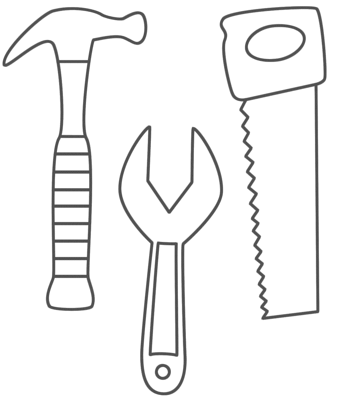 Belt clipart construction. Hammer saw and wrench