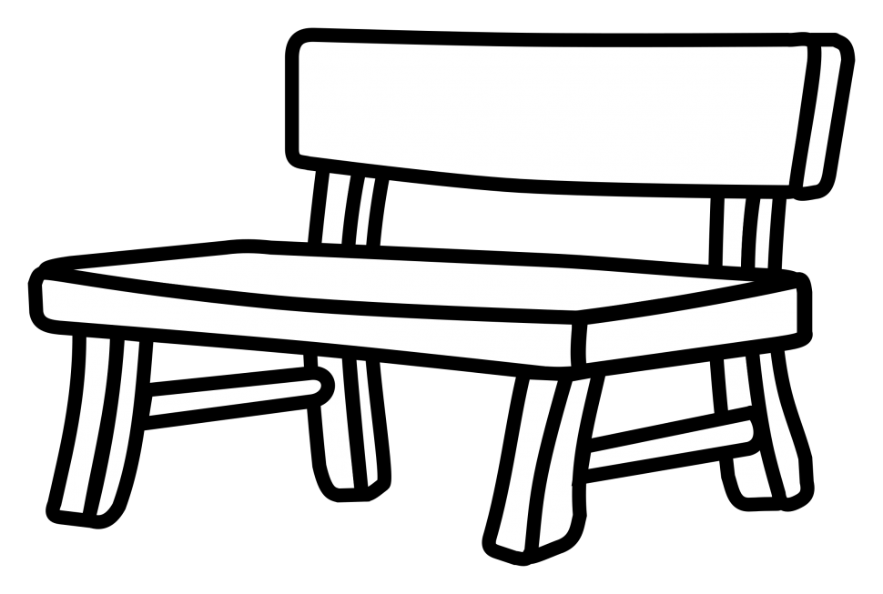 Bench black andite clip. Clipart chair park