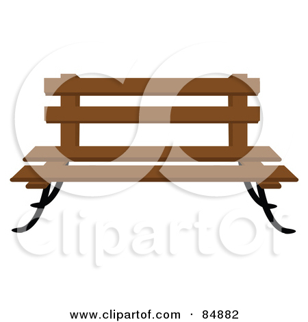 bench clipart brown wooden