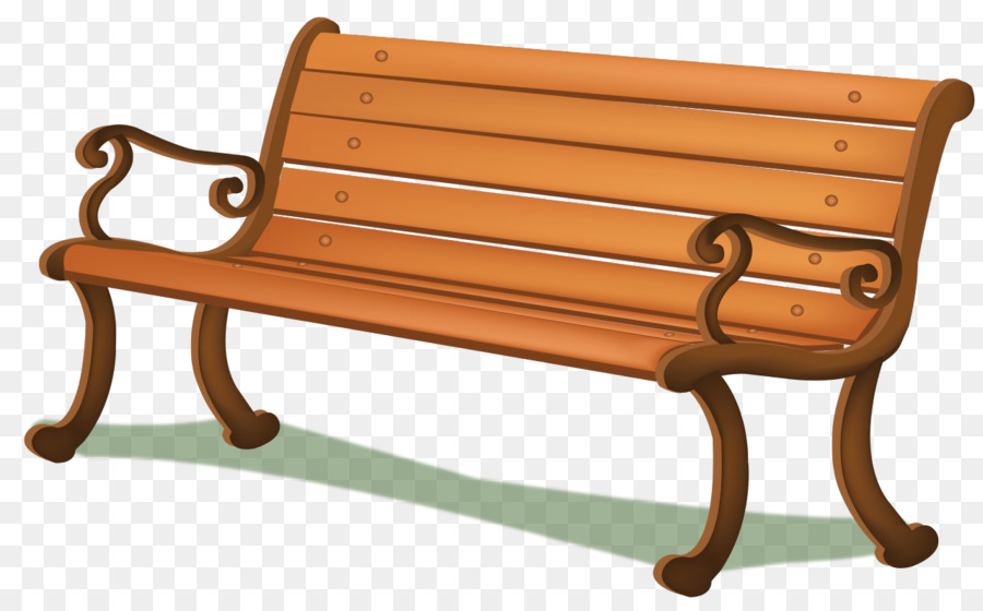 Wood table chair furniture. Bench clipart cartoon